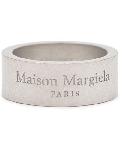 Maison Margiela Ring With Engraved Logo - White