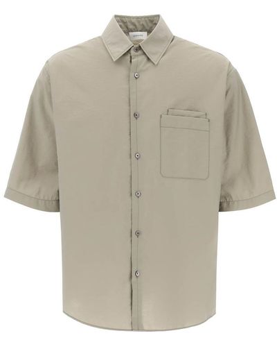Lemaire Short-Sleeved Cotton Fluid Shirt - Natural