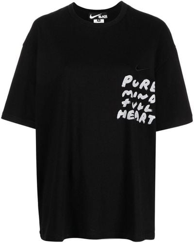 Comme des Garçons Printed Cotton T-Shirt - Black