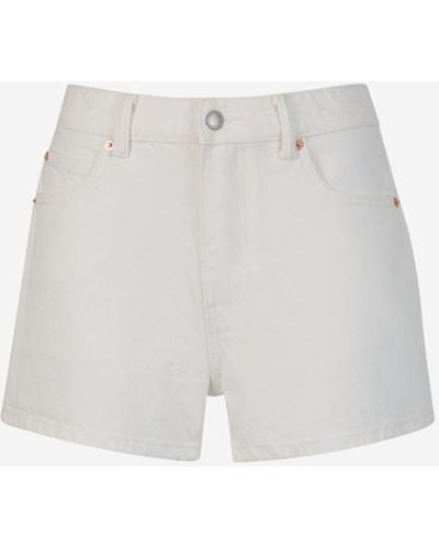Alexander Wang Cotton Denim Shorts - White