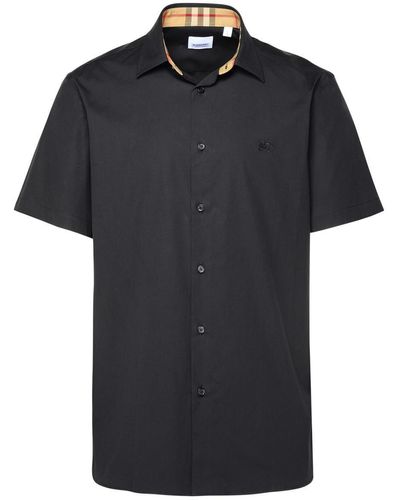 Burberry Black Stretch Cotton Shirt