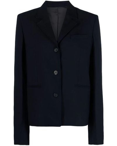 Totême Petite Crepe Suit Jacket - Blue