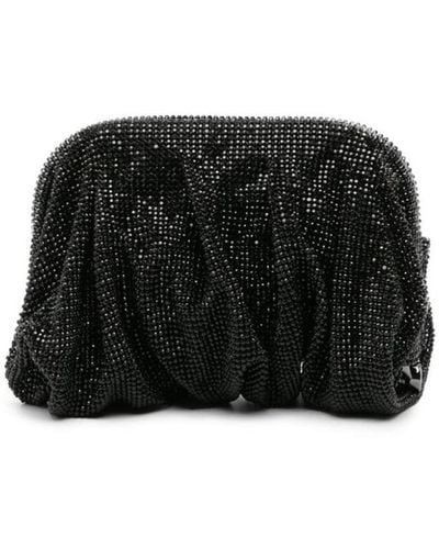 Benedetta Bruzziches Venus La Petite Crystal-Embellished Clutch Bag - Black