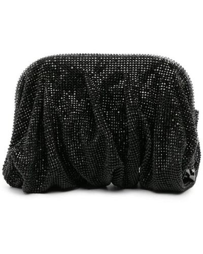 Benedetta Bruzziches Venus La Petite Crystal-Embellished Clutch Bag - Black