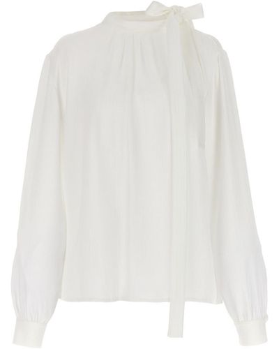 Givenchy Jacquard Logo Shirt Shirt, Blouse - White