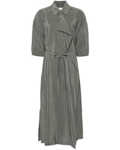 Lemaire Shirtdress With Belt - Grey