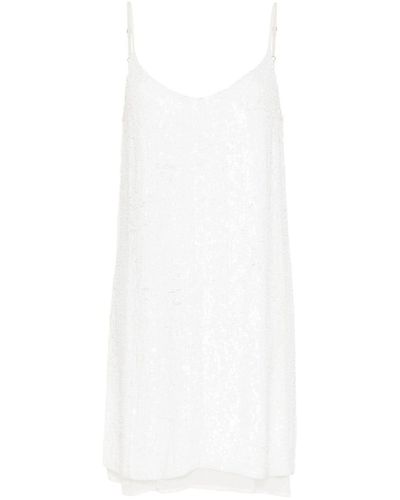 P.A.R.O.S.H. Gabriel Sequinned Mini Dress - White