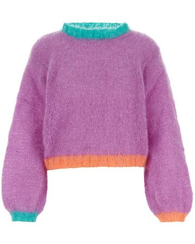 Rose Carmine Knitwear - Purple
