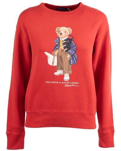 Ralph Lauren Polo Bear Crewneck Sweatshirt - Red