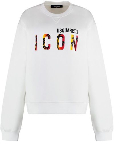 DSquared² Cotton Crew-neck Sweatshirt - White