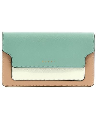 Marni Wallet With Shoulder Strap Wallets, Card Holders - Green