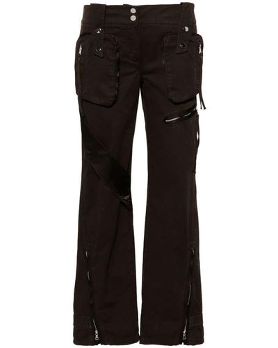 Blumarine Low-rise Cargo Trousers - Black