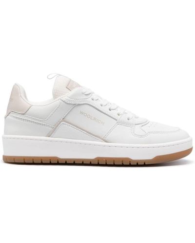 Woolrich Low Basket Leather Sneakers - White