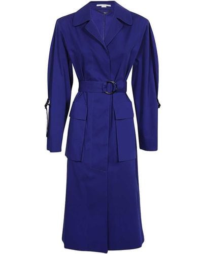 Stella McCartney Long Trench Coat - Blue