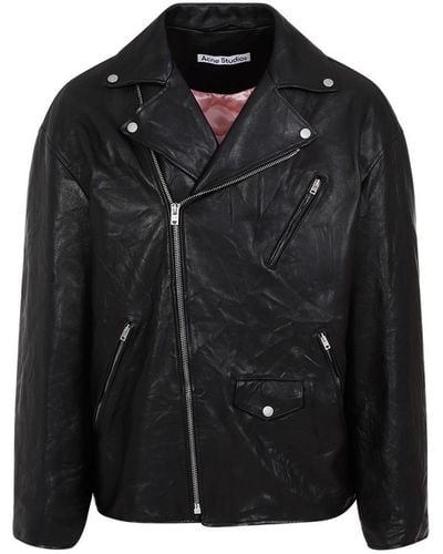 Acne Studios Lamb Leather Jacket - Black
