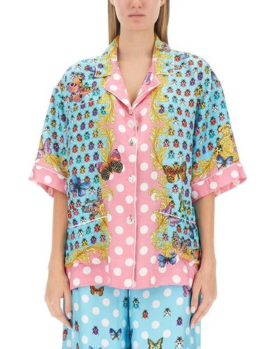Versace Butterfly Print Shirt - Multicolor