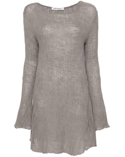 Our Legacy Two Face Mini Dress - Gray