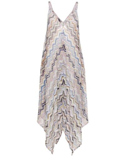 Missoni Zigzag Pattern Long Cover-Up - Gray