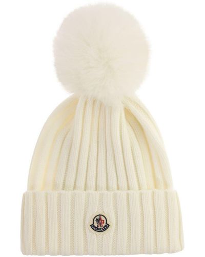 Moncler Hat With Pom-pom - White