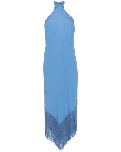 ‎Taller Marmo Mini Del Mar Fringed Mini Dress - Blue
