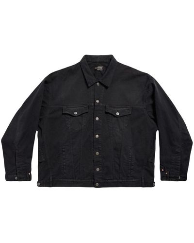 Balenciaga Deconstructed Denim Jacket - Black