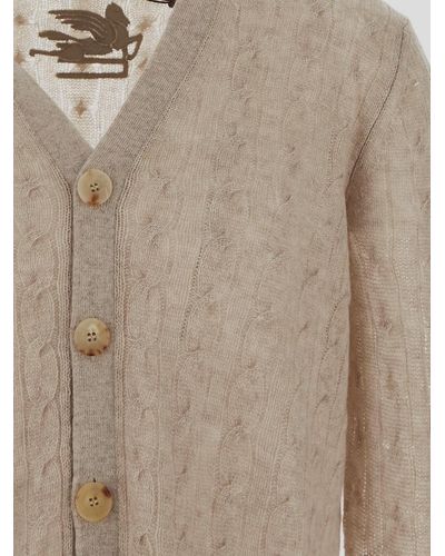 Etro Cable-Knit Cardigan - Brown