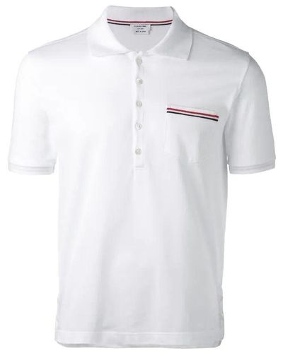 Thom Browne Patch Pocket Polo Shirt - White