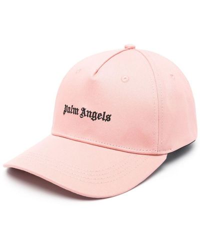 Palm Angels Logo-Embroidered Cotton Cap - Pink
