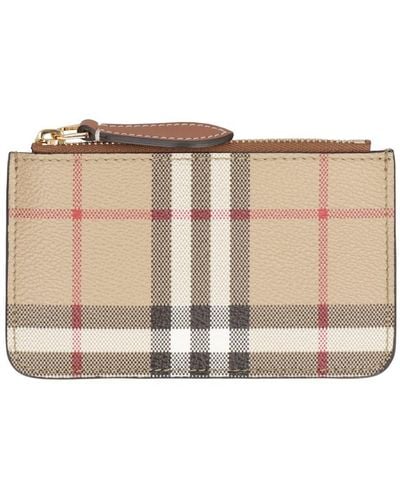 Burberry Coated Fabric Coin Purse - Natural