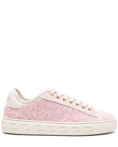 Versace Greca Canvas Sneaker - Pink