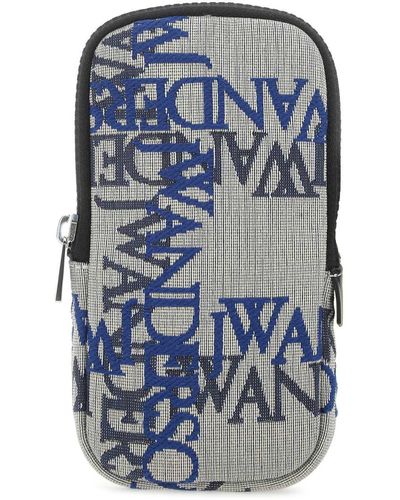 JW Anderson Embroidered Fabric Iphone Case Jw A - Blue