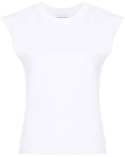 Rabanne Cotton T-Shirt With Chain Detail On The Back - White