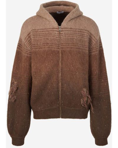 John Elliott Gradient Zipper Sweatshirt - Brown