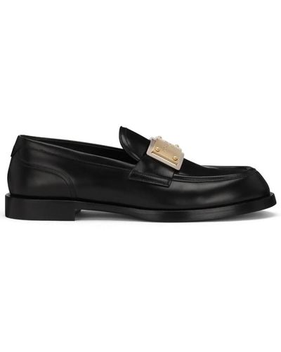 Dolce & Gabbana Leather Loafers - Black