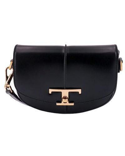 Tod's Leather Shoulder Bag. - Black