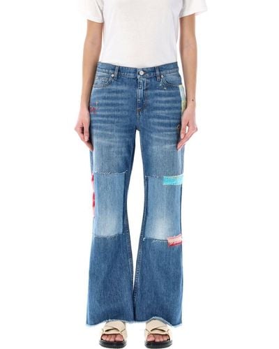 Marni Mohair Patches Jeans - Blue