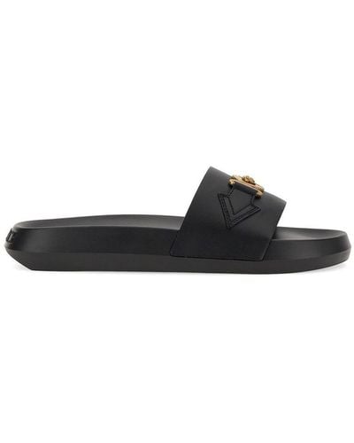 Versace Slide Sandal - Black