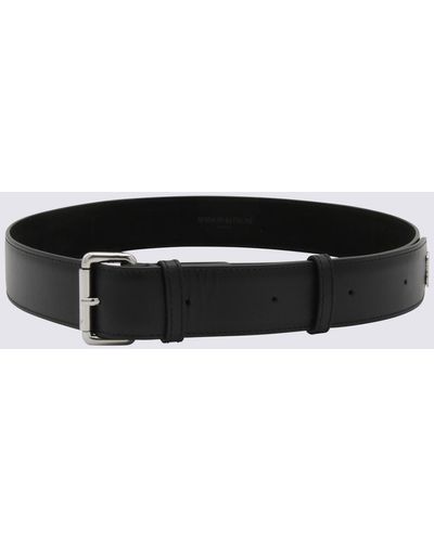 Maison Kitsuné Leather Belt - Black