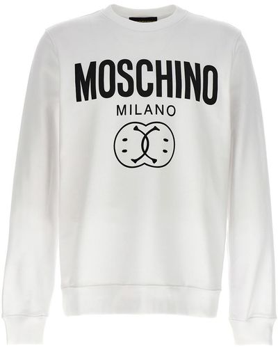 Moschino 'double Smile' Sweatshirt - White