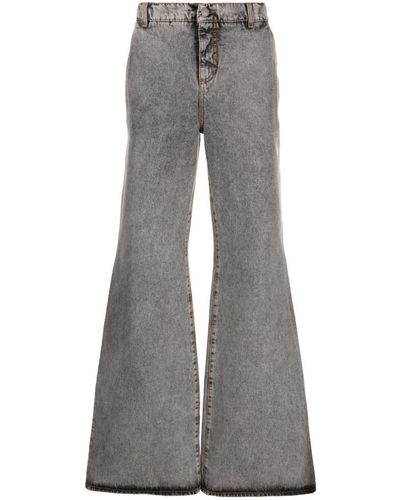 Etro Wide Leg Denim Jeans - Gray