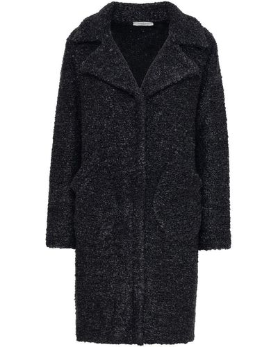 Charlott Grey Wool Coat - Black