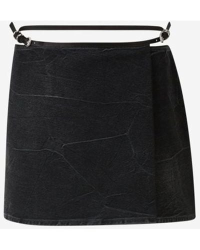 Givenchy Voyou Denim Mini Skirt - Black