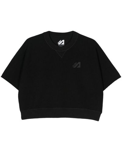 Autry French Terry-Cloth T-Shirt - Black