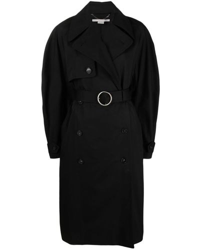 Stella McCartney Double-breasted Belted Trench Coat - Black