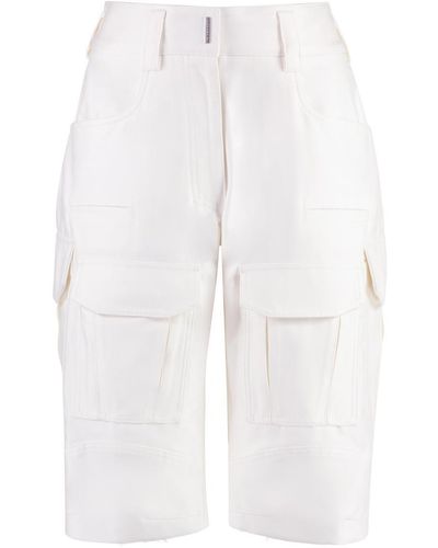 Givenchy Cotton Cargo Bermuda Shorts - White
