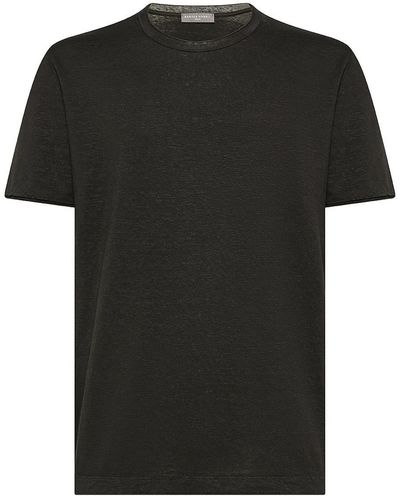 Daniele Fiesoli Short-Sleeved Linen T-Shirt - Black