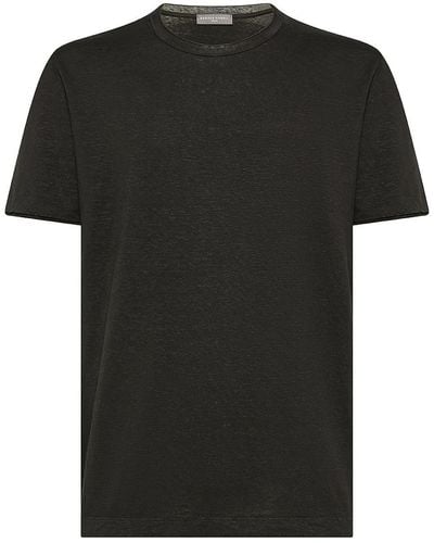 Daniele Fiesoli Short-Sleeved Linen T-Shirt - Black