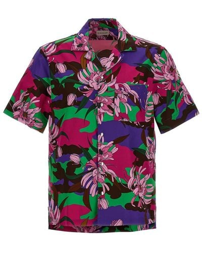 Moncler All Over Print Bowling Shirt - Pink