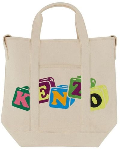 KENZO Boke Blocks Tote Bag - White
