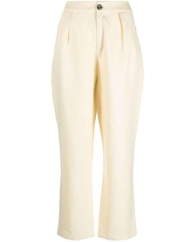 Siedres Pleated Linen Pants - Natural